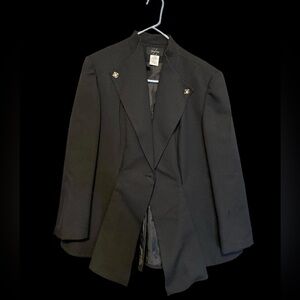 Black Blazer with Decorative Buttons PTP 23 EUC